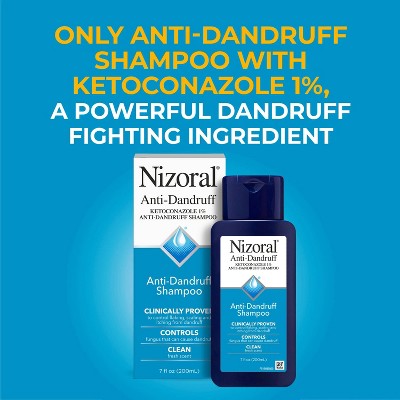 Nizoral Anti Dandruff Shampoo with 1% Ketoconazole, Clean Fresh Scent 7 fl oz - Imperfect Box