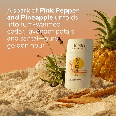 Native Limited Edition Surf Club Deodorant Golden Sunset 2.65 oz - Imperfect Container