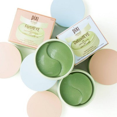 Pixi DetoxifEYE Hydrating and Depuffing Eye Patches with Caffeine and Cucumber 60ct - Imperfect Box