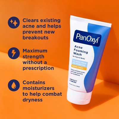 PanOxyl 10% Benzoyl Peroxide Acne Foaming Wash 5.5oz - Imperfect Box