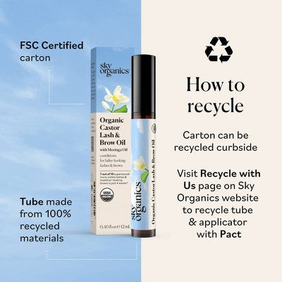 Sky Organics Organic Castor Lash & Brow Oil 0.4 fl oz - Missing Box
