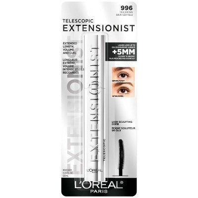 L'Oreal Paris Extensionist Curling & Lengthening Mascara True Brown Washable 996 0.41 fl oz - Imperfect Box