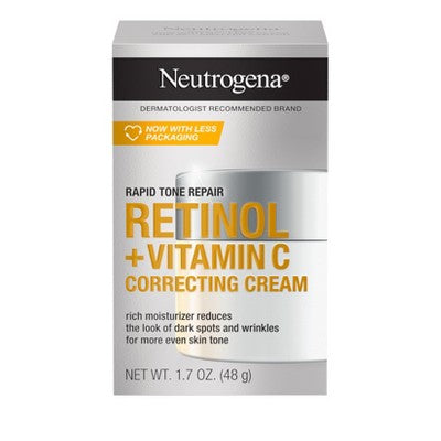 Neutrogena Rapid Tone Repair Retinol + Vitamin C Face and Neck Cream 1.7oz - Imperfect Box