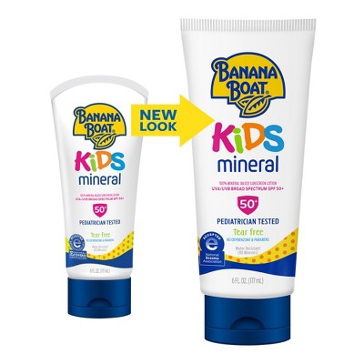 Banana Boat Kids Mineral 100 % Lotion SPF 50+ 6oz - Imperfect Container