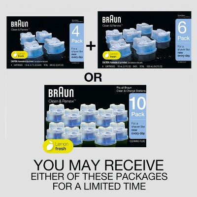 Braun Clean & Renew Refill Cartridges for Clean & Charge Systems CCR 3pk - Imperfect Box