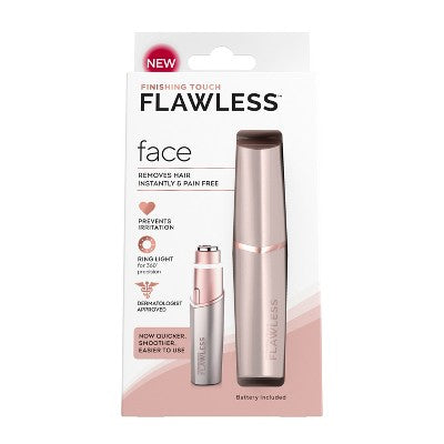 Finishing Touch Flawless Facial Hair Remover Electric Razor for Women Coral - New