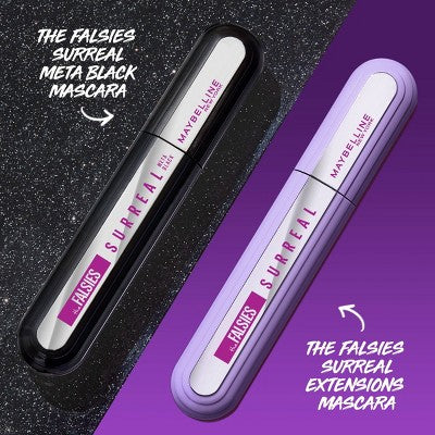 Maybelline The Falsies Surreal Extensions Mascara 165 Washable Meta Black 0.33 fl oz - Imperfect Box