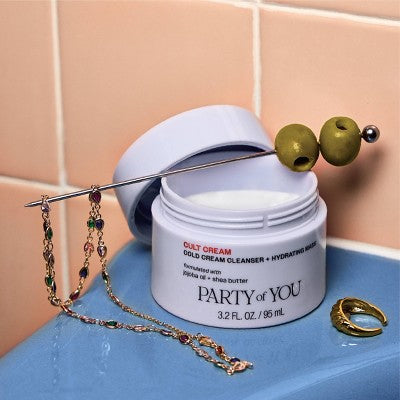 Party of You Cold Cream Face Cleanser, Makeup Remover; Hydrating Mask Cult Cream 3.5oz - Imperfect Container