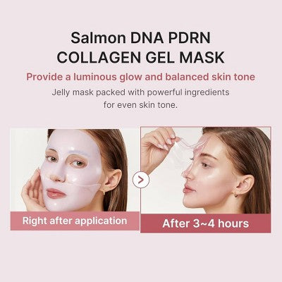 medicube PDRN Pink Collagen Gel Mask Korean Skincare Travel Size 0.98oz/4pk - Imperfect Box