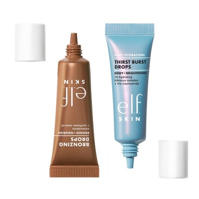 e.l.f. SKIN The Hottest Drops Duo Bronzing Drops & Holy Hydration 2ct/0.33 fl oz - Imperfect Box
