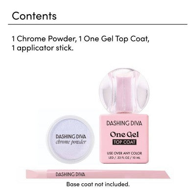 Dashing Diva Chrome Powder Kit Emerald Pearl 3ct - New