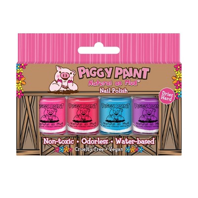 Piggy Paint Nail Polish Set 0.48 fl oz Natural as Mud 4pk - Imperfect Box