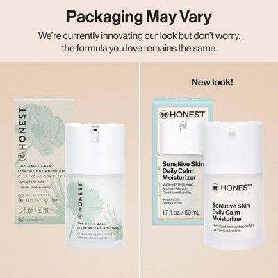 Honest Beauty Sensitive Skin Daily Calm Moisturizer 1.7 fl oz - Imperfect Box