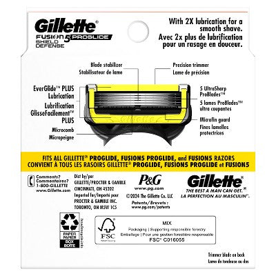Gillette ProGlide Shield Razor Refills for Men 8 Blade Refills Imperfect Box