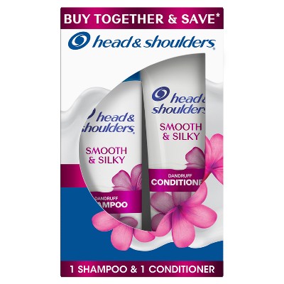 Head & Shoulders Smooth & Silky Paraben Free Shampoo and Conditioner Dual Pack 23.1 fl oz/2ct - Missing Box