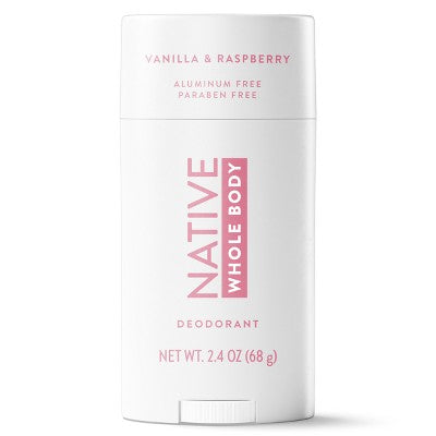 Native Whole Body Solid Deodorant Vanilla & Raspberry 2.4oz - Imperfect Container