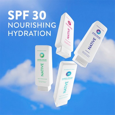Native Mineral Sunscreen with Zinc Oxide Pear & Coconut Water SPF 30 7oz - Imperfect Container