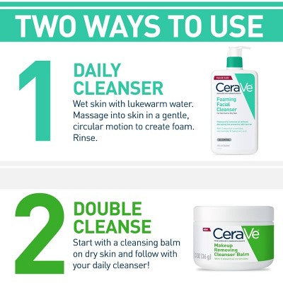 CeraVe Foaming Face Wash with Hyaluronic Acid and Niacinamide 8 fl oz - Imperfect Container