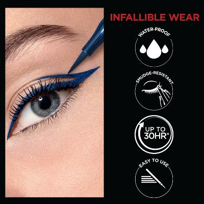 L'Oreal Paris Infallible Grip Precision Felt Tip Waterproof Eyeliner 610 Gray 0.034 fl oz - Imperfect Box
