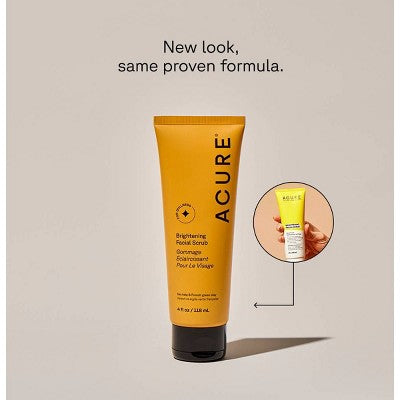 Acure Brightening Facial Scrub Unscented 4 fl oz - New
