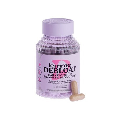 Lemme Debloat Daily Digestive Capsules 60ct - New
