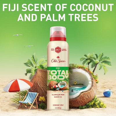 Old Spice Whole Body Spray Deodorant for Men Fiji 3.5oz - New