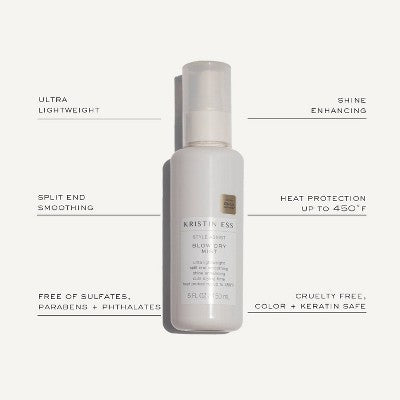 Kristin Ess Hydrating Heat Protectant Spray Style Assist Blow Dry Mist 5 fl oz - Imperfect Container
