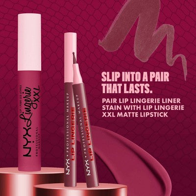 NYX Professional Makeup Lip Lingerie Lip Liner Stain 05 Lip Lock 0.03 fl oz - Imperfect Box
