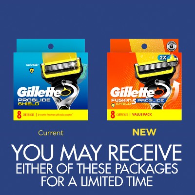 Gillette ProGlide Shield Razor Refills for Men 8 Blade Refills Imperfect Box