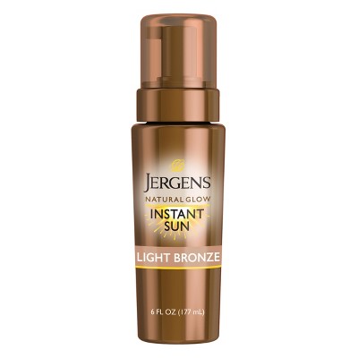 Jergens Glow Instant Moisturizing Self Tanner Tanning Foam Light Bronze Tan 6 fl oz - New