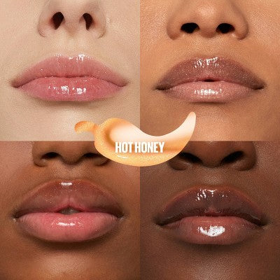 Maybelline Lifter Gloss Lifter Plump Lip Plumper Gloss with Maxi-Lip 008 Hot Honey 0.18 fl oz - New