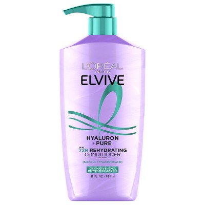 L'Oreal Paris Elvive Hyaluron Pure Rehydrating Conditioner for Oily Hair 28 fl oz - New