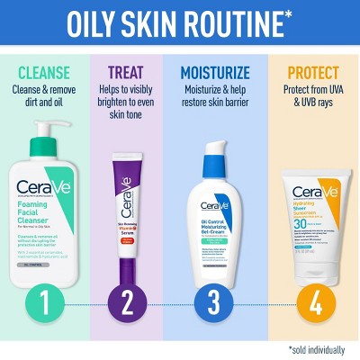 CeraVe Foaming Face Wash with Hyaluronic Acid and Niacinamide for Oily Skin 16 fl oz - Imperfect Container