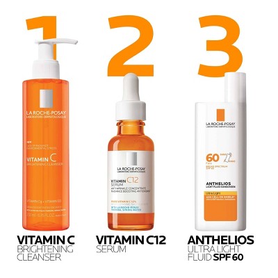 La Roche Posay Brightening Vitamin C Antioxidant Foaming Face Cleanser 6.76 fl oz - Imperfect Container