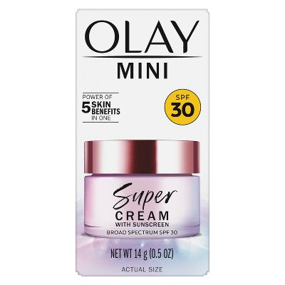 Olay Super Cream Ultra Lightweight Facial Moisturizer SPF 30 0.5oz - Imperfect Box