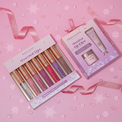 Profusion Cosmetics Frosted Snow Sparkle Frosted Lip Gloss Set 1.2 oz - Imperfect Box