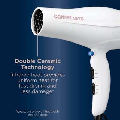 Conair Double Ceramic Hair Dryer 1875W - Imperfect Box