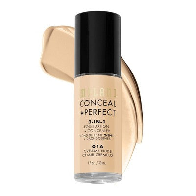 Milani Conceal + Perfect 2-in-1 Foundation + Concealer 01A Creamy Nude 1 fl oz - Imperfect Container