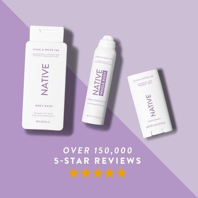 Native Spray Deodorant for Women & Men Lilac & White Tea Aluminum-Free 3.5oz - Imperfect Container