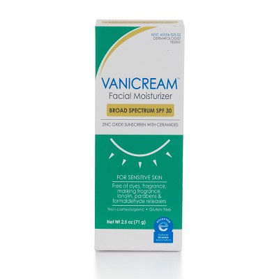 Vanicream Facial Moisturizer SPF 30 Zinc Oxide Mineral Sunscreen for Sensitive Skin 2.5oz - Missing Box