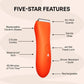 Meridian Trimmer Premium Pubic & Body Hair Trimmer for Men & Women Below-the-Belt Groomer, Ball Trimmer, Bikini Trimmer, Bonus Pouch Blaze - Imperfect Box