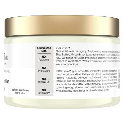 SheaMoisture 100% Extra Virgin Coconut Oil 10.1 fl oz - New