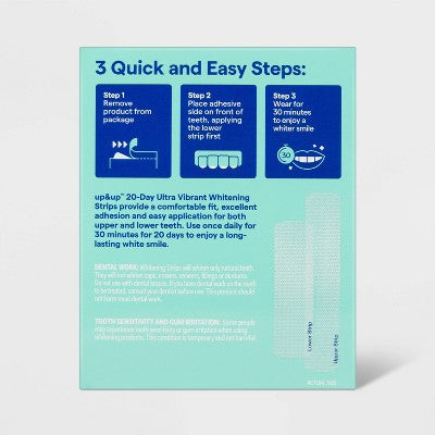 20-Day Ultra Vibrant Whitening Strips up&up - New