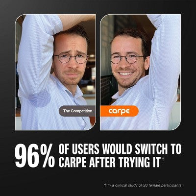 Carpe Men's 100H Sweat & Odor Control Antiperspirant Deodorant Bourbon Pepper 1.76oz - Imperfect Container