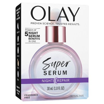 Olay Super Face Night Serum with Vitamin C 1 fl oz - Imperfect Box