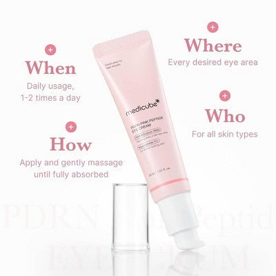 medicube PDRN Pink Peptide Eye Serum Korean Skincare 30ml - Imperfect Box