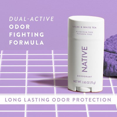 Native Solid Deodorant Lilac & White Tea 2.65oz - New