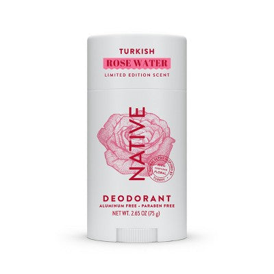Native Limited Edition Global Flavors Deodorant Turkish Rose Water 2.65 fl oz - Imperfect Container