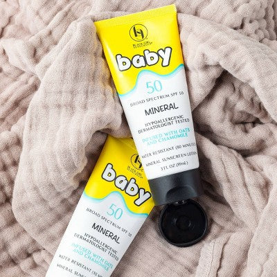 Black Girl Sunscreen Baby Mineral Lotion Broad Spectrum SPF 50 3 fl oz - Imperfect Container
