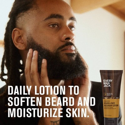 Every Man Jack Men's Recovery Beard + Face Moisturizer Lotion Sandalwood 3.2 fl oz - Imperfect Container